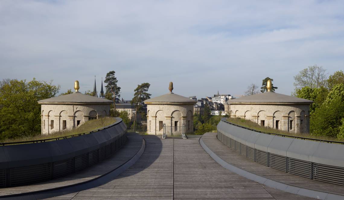 The three towers of the Musée Dräi Eechelen