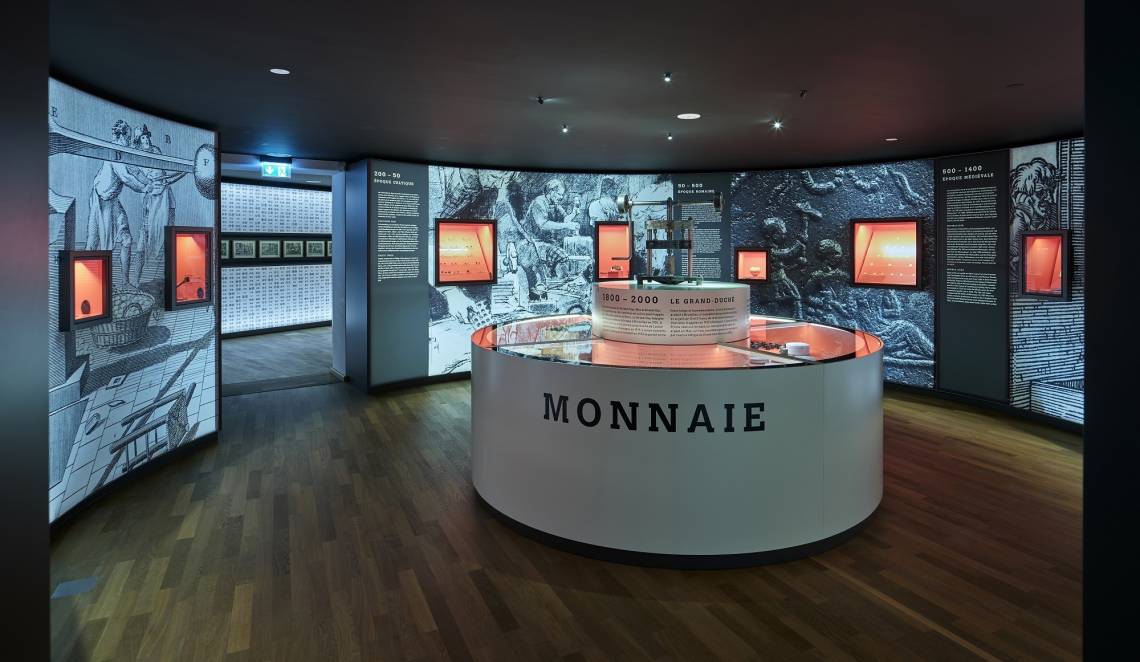 The coins and medals section of the Nationalmusée um Fëschmaart