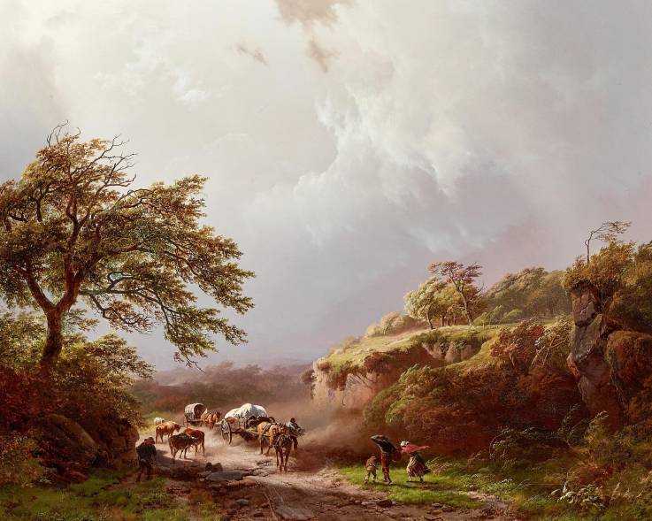 Barend Cornelis Koekkoek (1803-1862), Vue du château de Larochette, 2ème quart 19ème siècle, huile sur toile, 88 x 111.5 cm, collection MNAHA