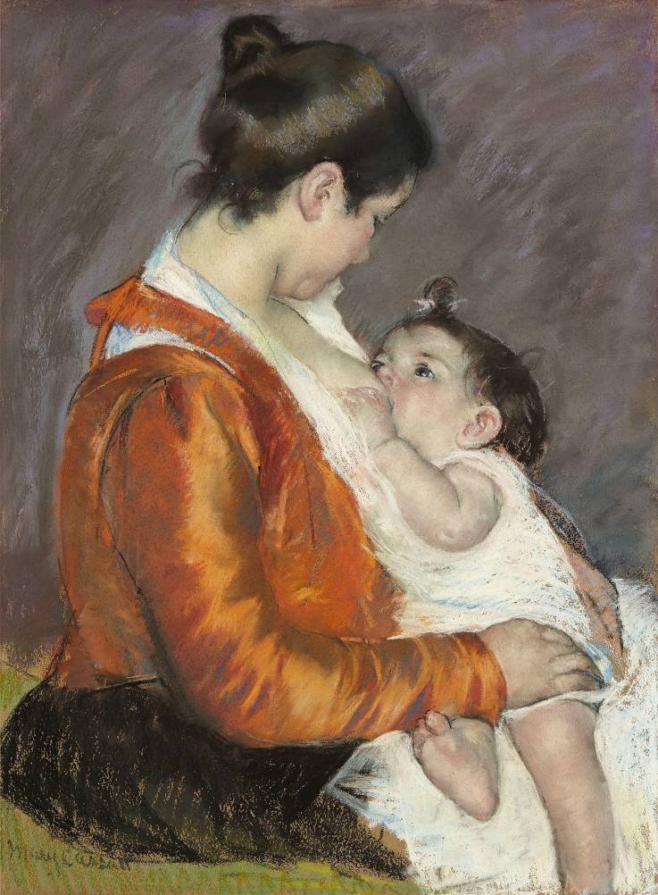 Mary Cassatt, Louise, ihr Kind stillend, 1899 