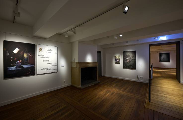 Installation view from the show Je est un autre at the Nationalmusée um Fëschmaart featuring works by Bruno Oliveira