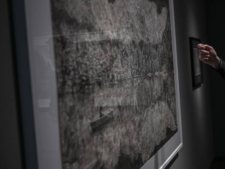 Vue sur une aquarelle de Hans op de Beeck